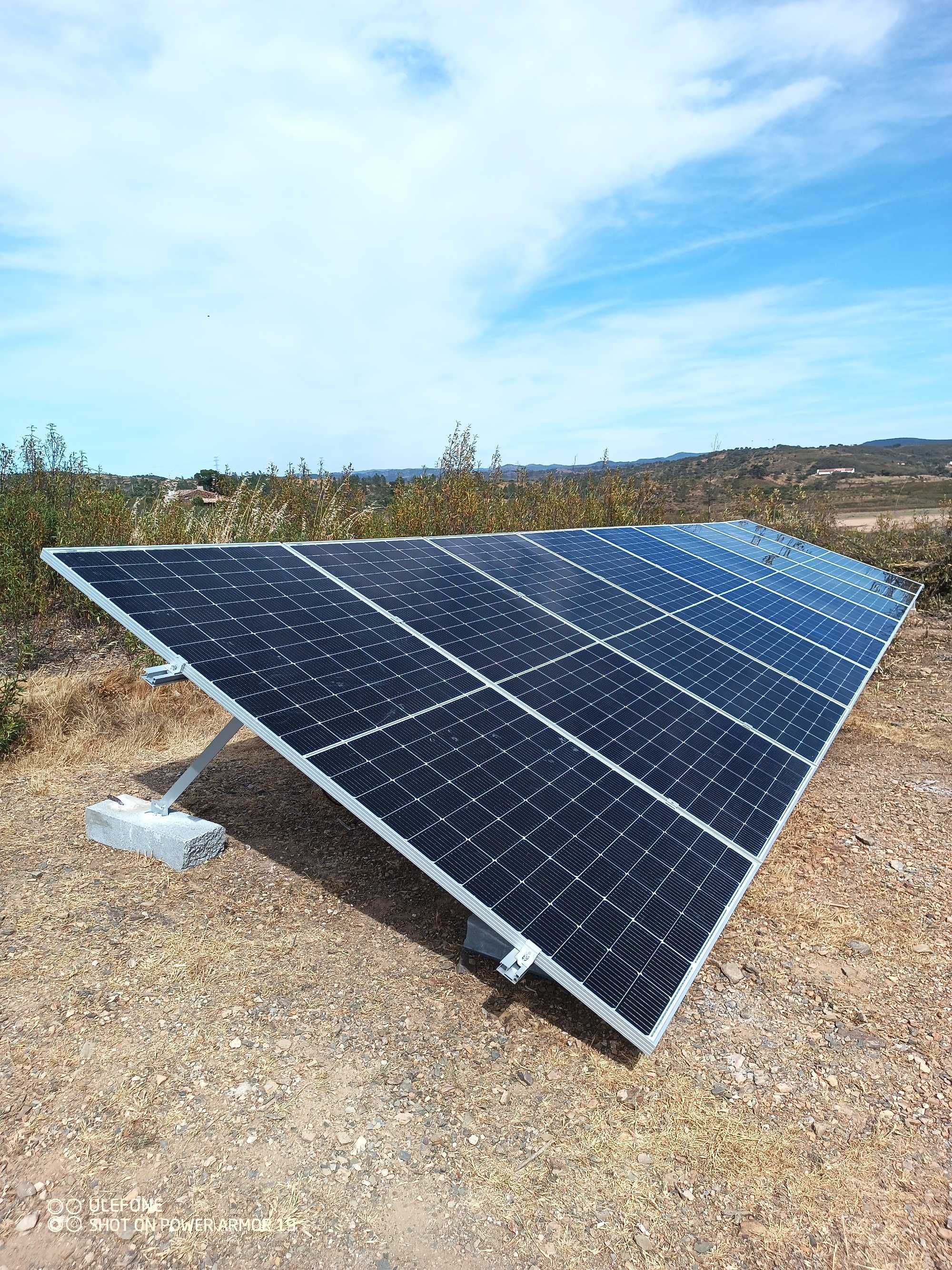 15.000W sistema solar com painéis, híbrido, bateria lítio e alumínio