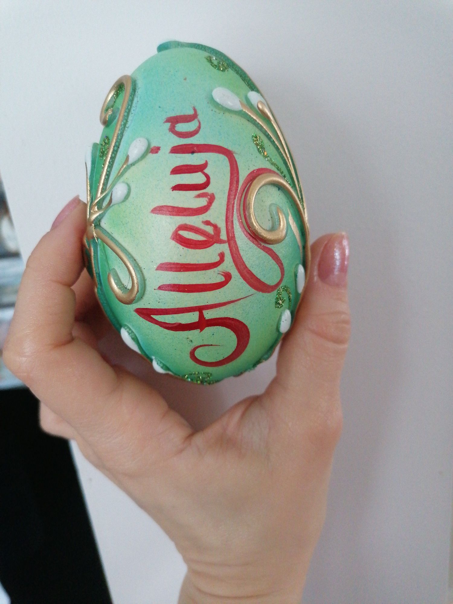 Duże Jajko ręcznie malowane