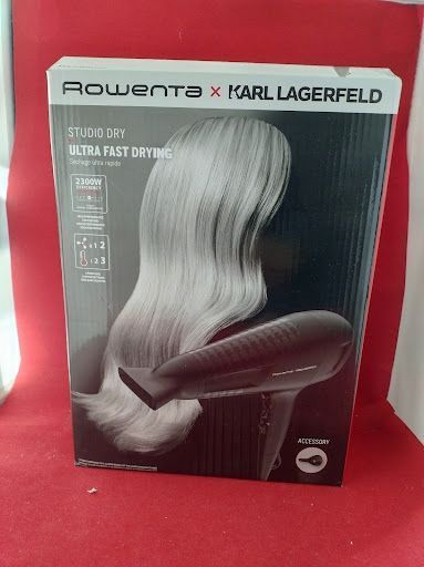 suszarka 2300 watów rowenta x karl lagerfeld cv581lf0 cały zestaw