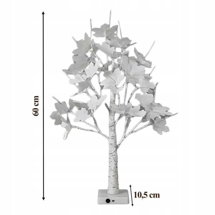 Drzewko LED Brzoza 60 cm Świecąca Ozdoba Świąteczna do Domu NA PREZENT