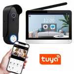 VIDEODOMOFON BEZPRZEWODOWY 1080pHD Tuya Wodoodporny7cali Powiadomienia