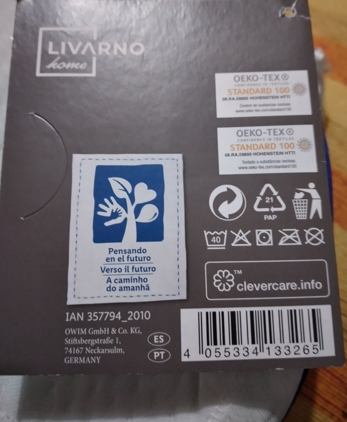 Almofada ergonómica marca Livarno