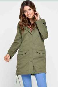Vero moda р. M куртка вітровка з капюшоном хакі зелена жіноча парка