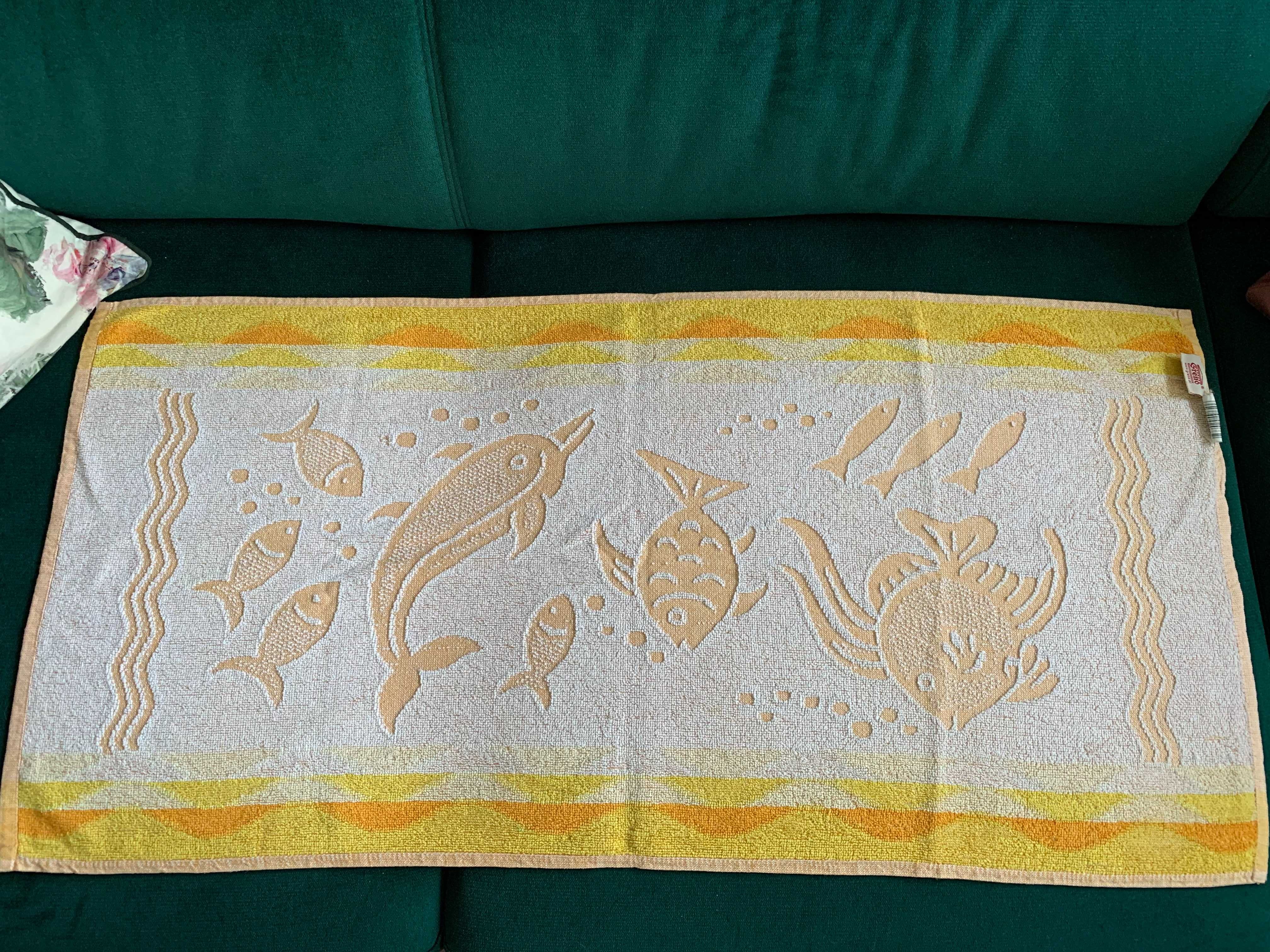 Ręcznik z motywem ryb i delfina 50 x 100 cm, 100% bawełna