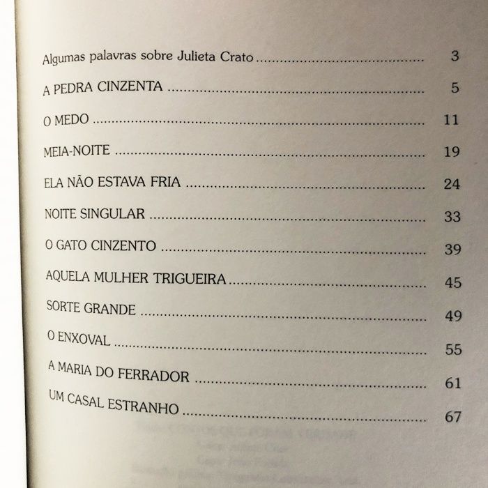 Julieta Crato - CONTOS QUE FORAM VERDADE - Prefácio de Ana Goês