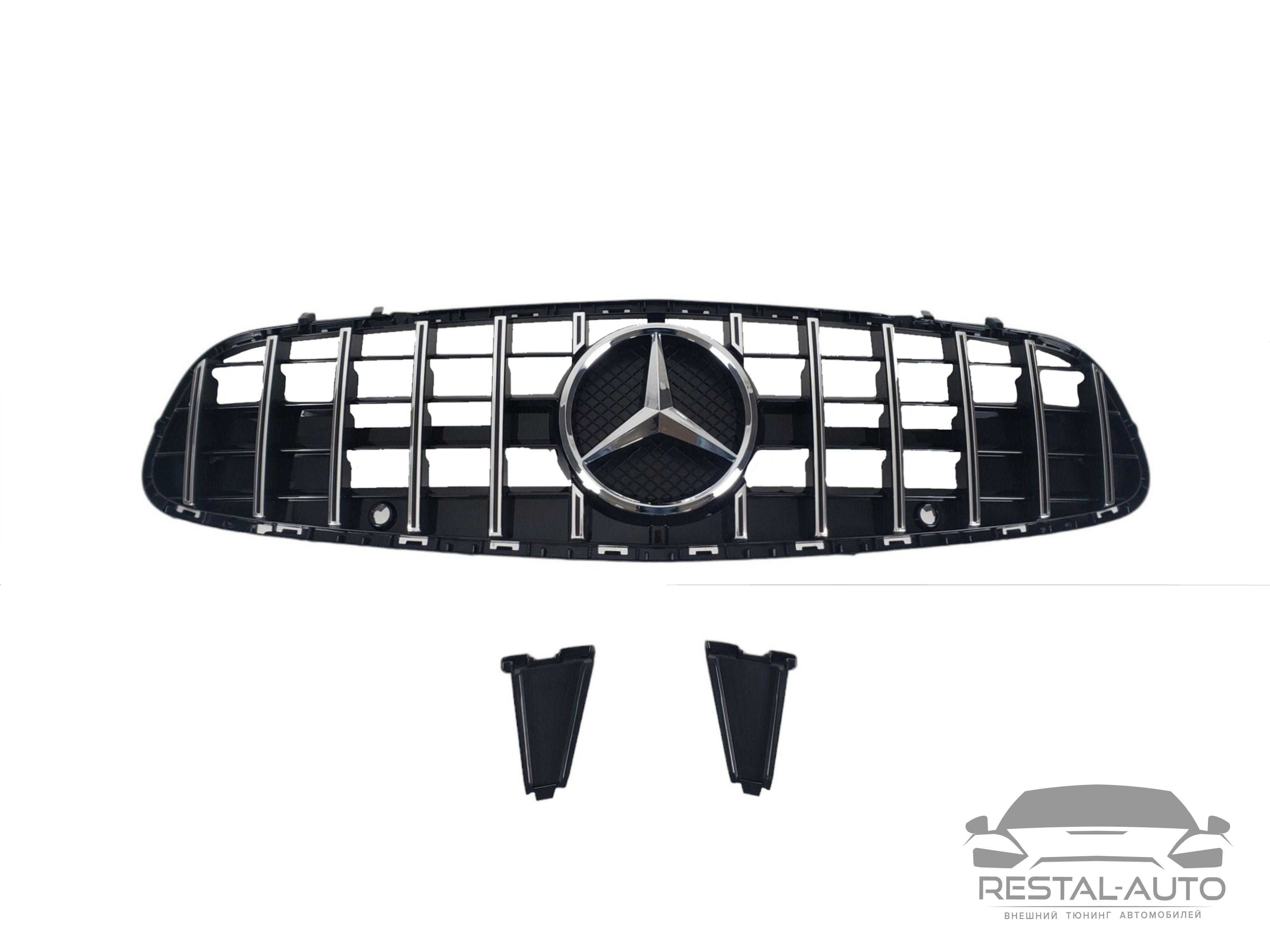решетка на Mercedes SL R231 2016-20 года Chrome Black (GT Panamerican)