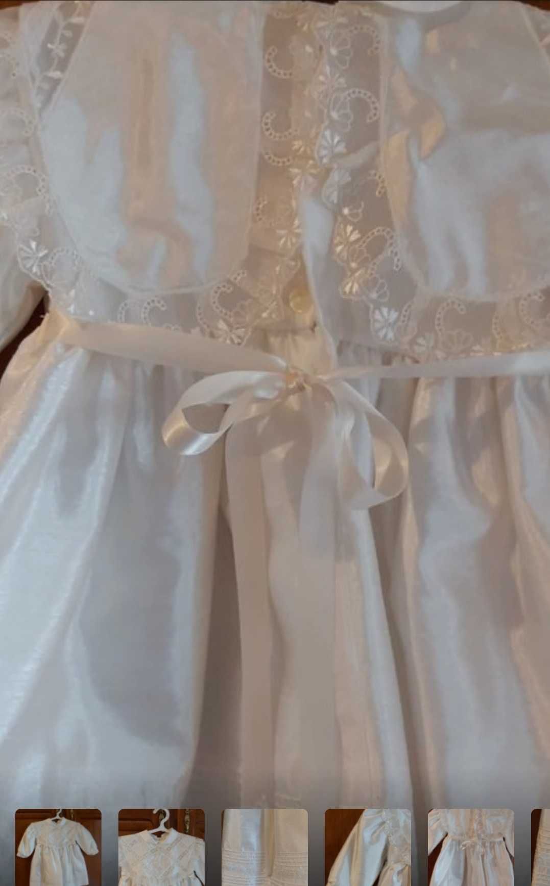 Aproveita barato e bom,este lindo vestido de Batizado de bebé