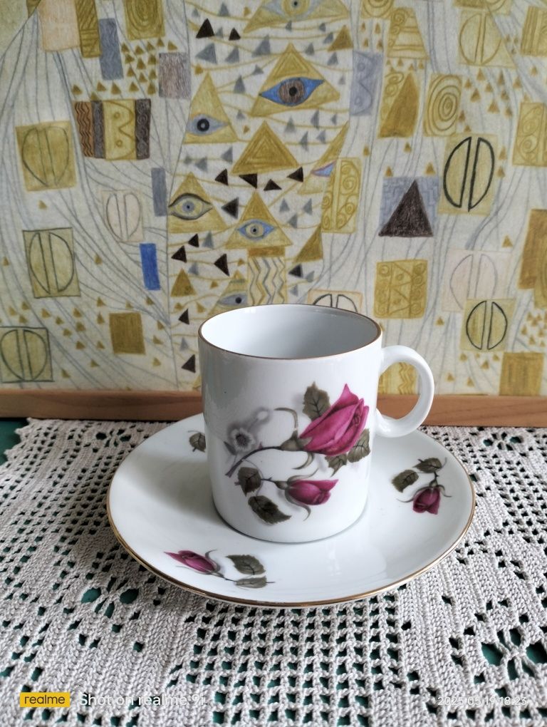 Porcelanowe duo Karolina; vintage; okres PRL