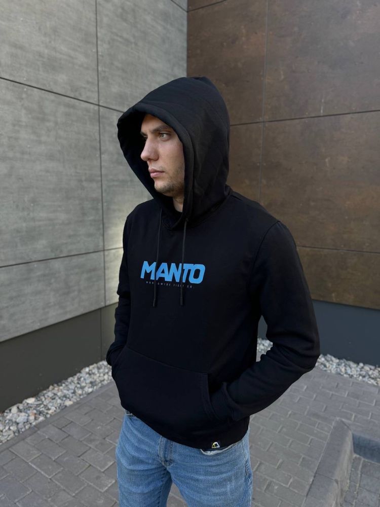 Худі Manto Gym чорне/ чорна кофта манто зал/ чоловіча кофта манто