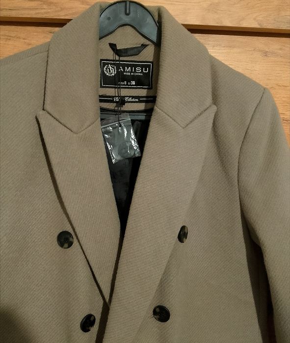 Amisu długi płaszcz damski