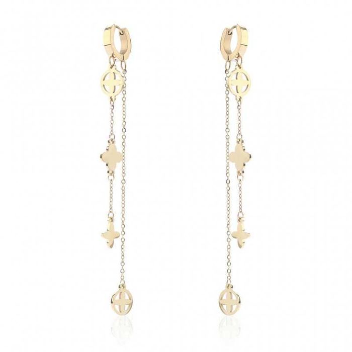 Kolczyki wiszące długie stal szlachetna łańcuszki  XUPING