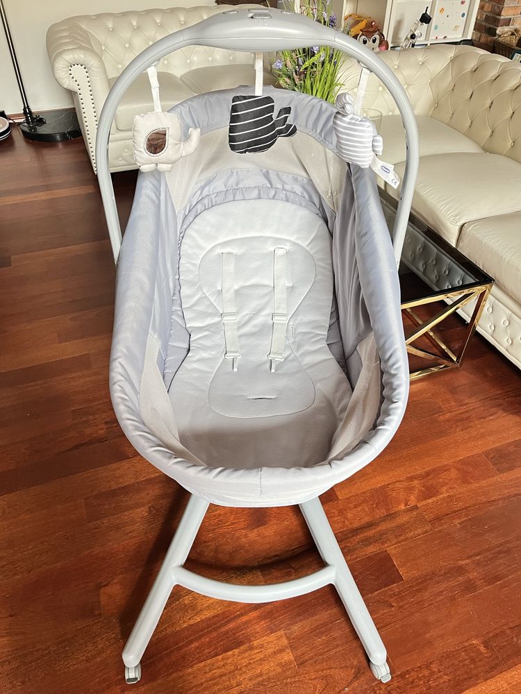 Chicco baby hug air 4w1 + akcesoria łóżeczko fotel krzesełko