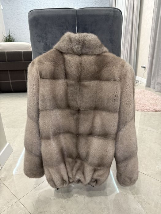Норкова шуба шубка люкс якість сіра