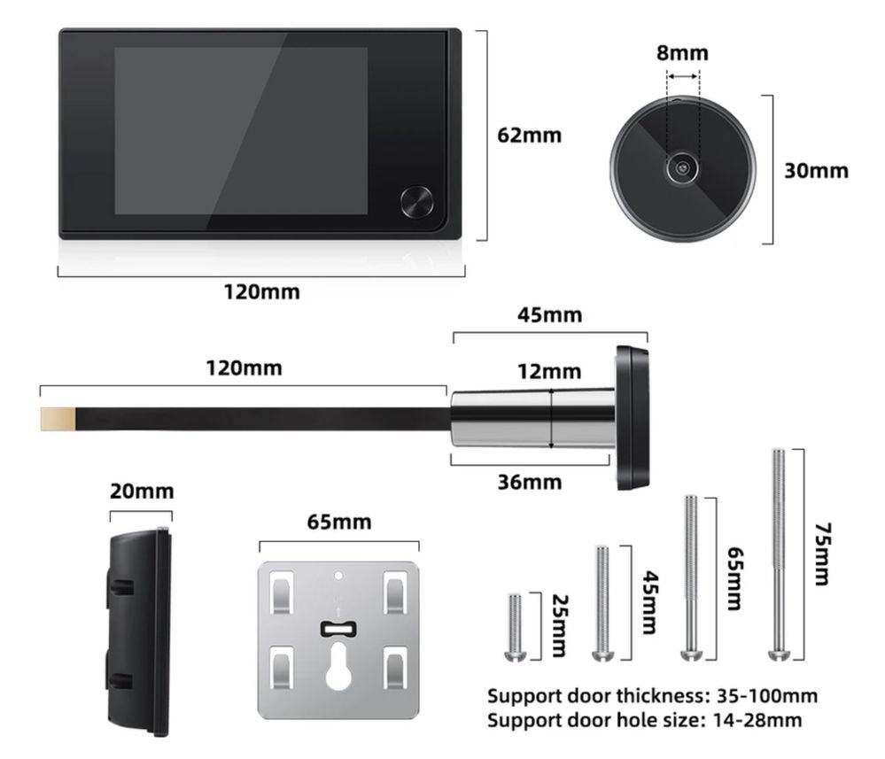 Camara video  imvisivel porta