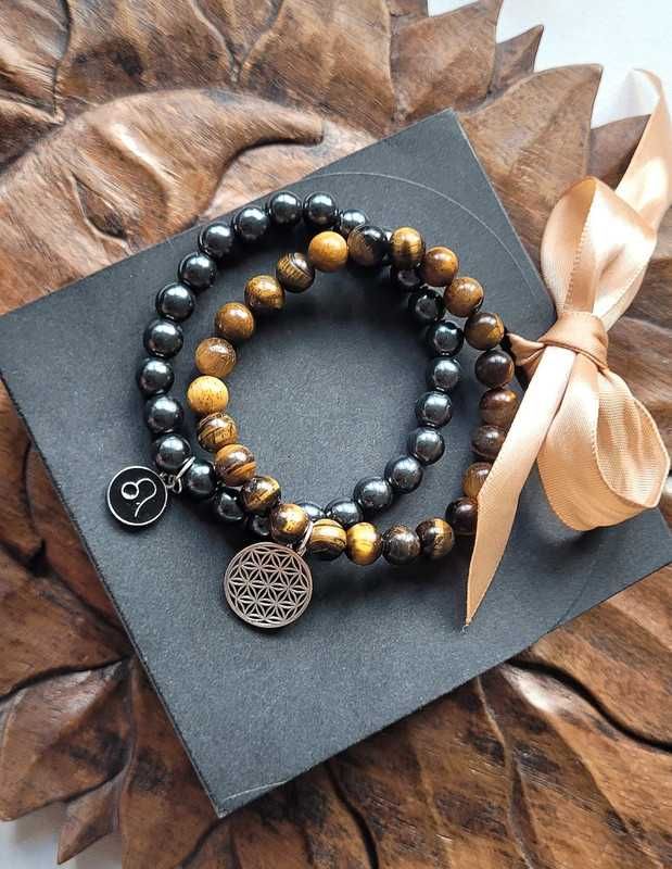 Zestaw Bransoletek Siły i Ochrony Dla Zodiakalnych Lwów, Unisex