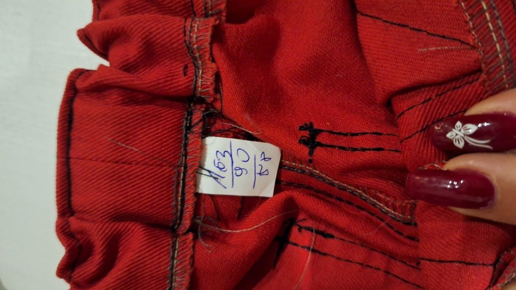 Spodnie robocze czerwone