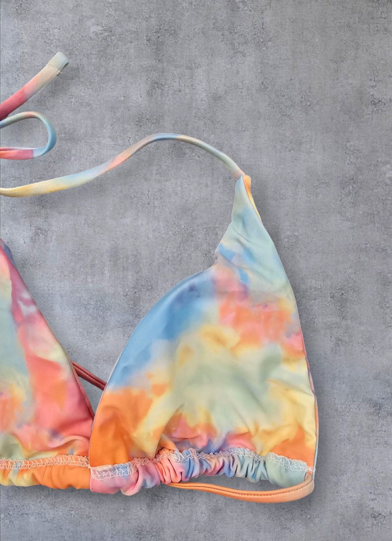 Strój kąpielowy bikini 3-częściowe Push-up z pareo r. L