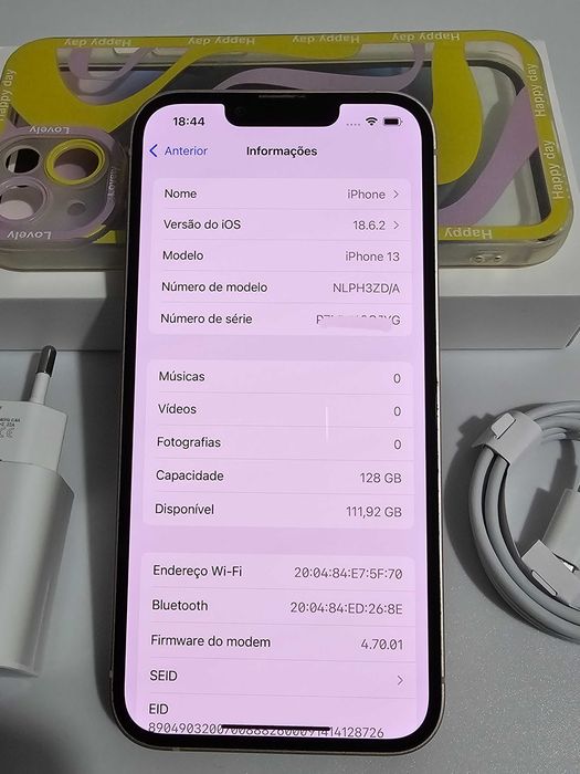 Iphone 13 128Gb. 100% Bateria. Excelente.  Tudo de origem.