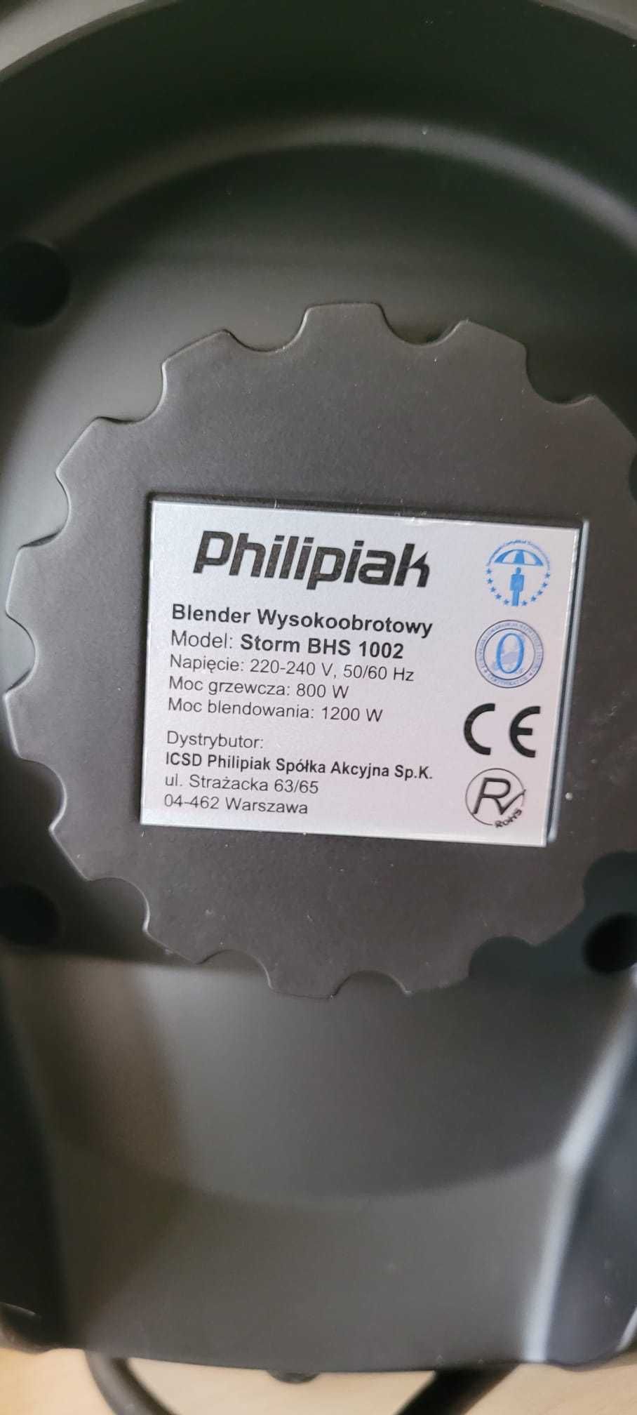 Blender kielichowy PHILIPIAK czarny