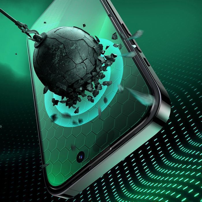 Joyroom Knight zielone szkło do iPhone 14 z filtrem Anti Blue Light