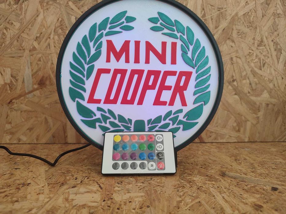 Luminária decorativa / Lightbox Mini Cooper