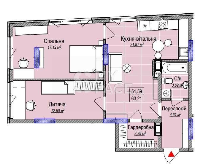 2 кімнатна квартира в ЖК Метро парк, вул. Кам'янська, 127