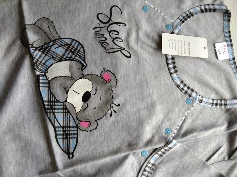 XXL 44 Koszula ciążowa do porodu szpitala karmienia odpinana rozpinana