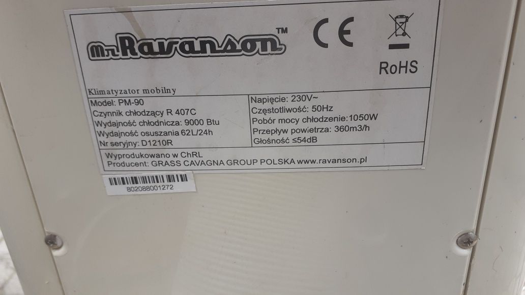 Klimatyzator - RAVANSON- P - 90