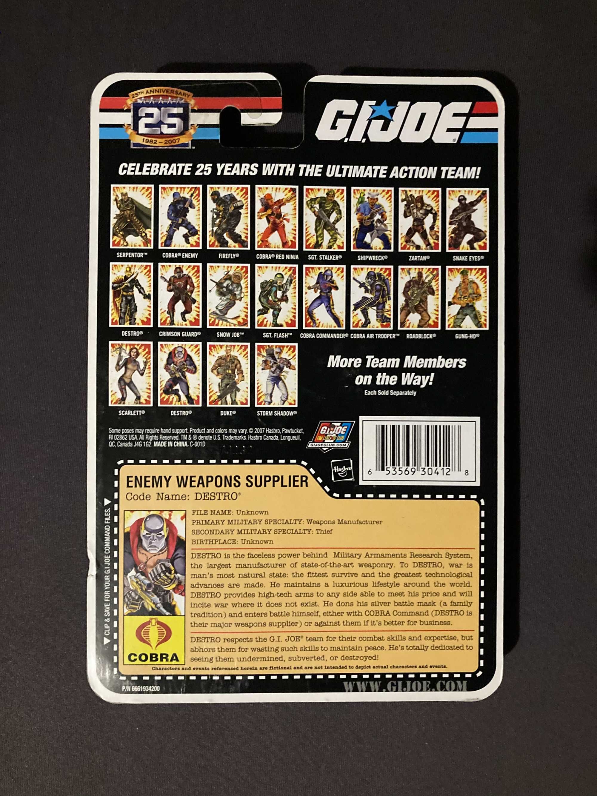 Figurka G.I. Joe 25th Anniversary Enemy Weapons Supplier