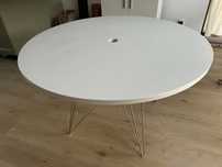 Biały okrągły stół 120 cm