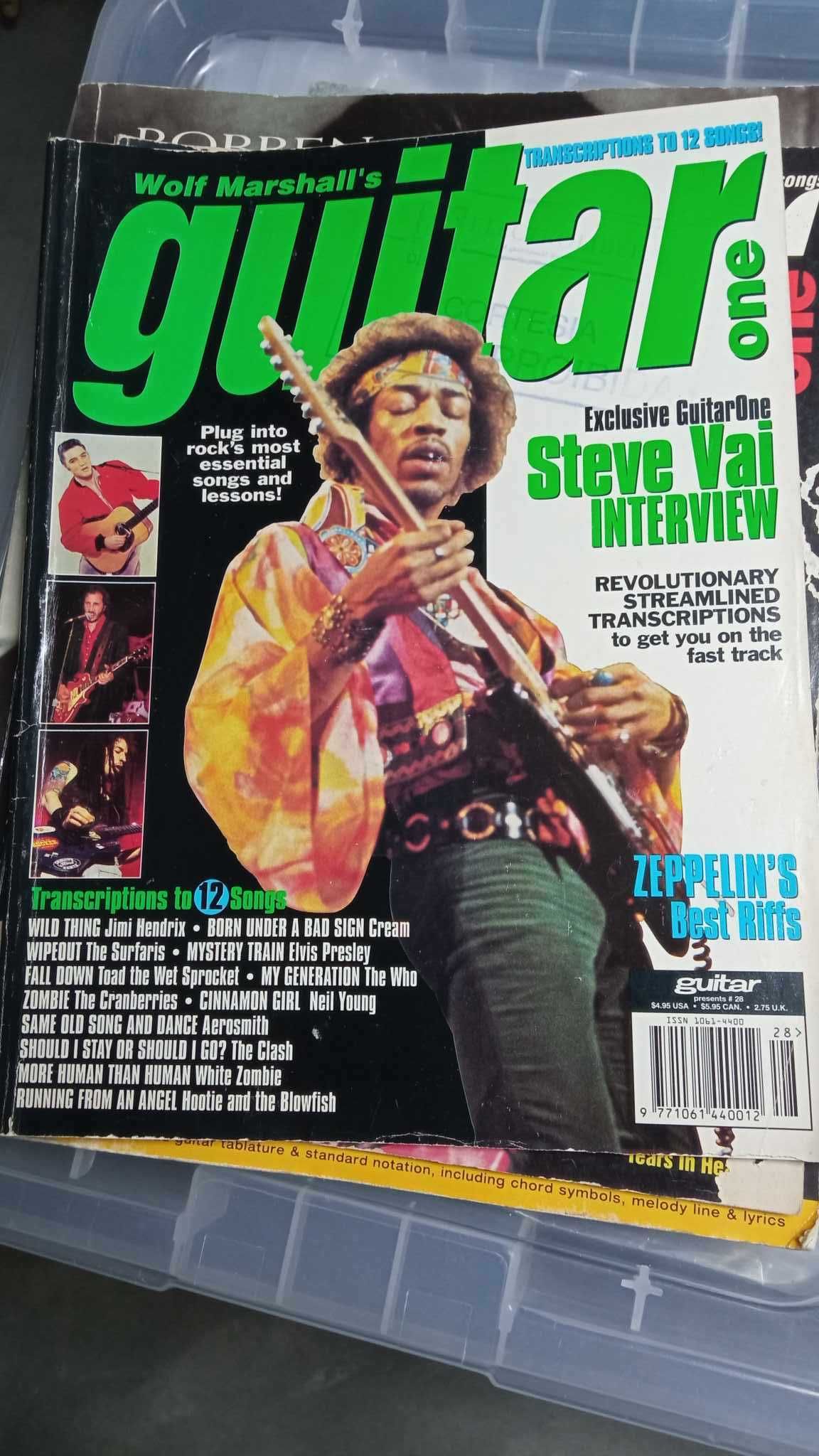 revistas GUITAR ONE americana de 1995 hendrix metallica van halen