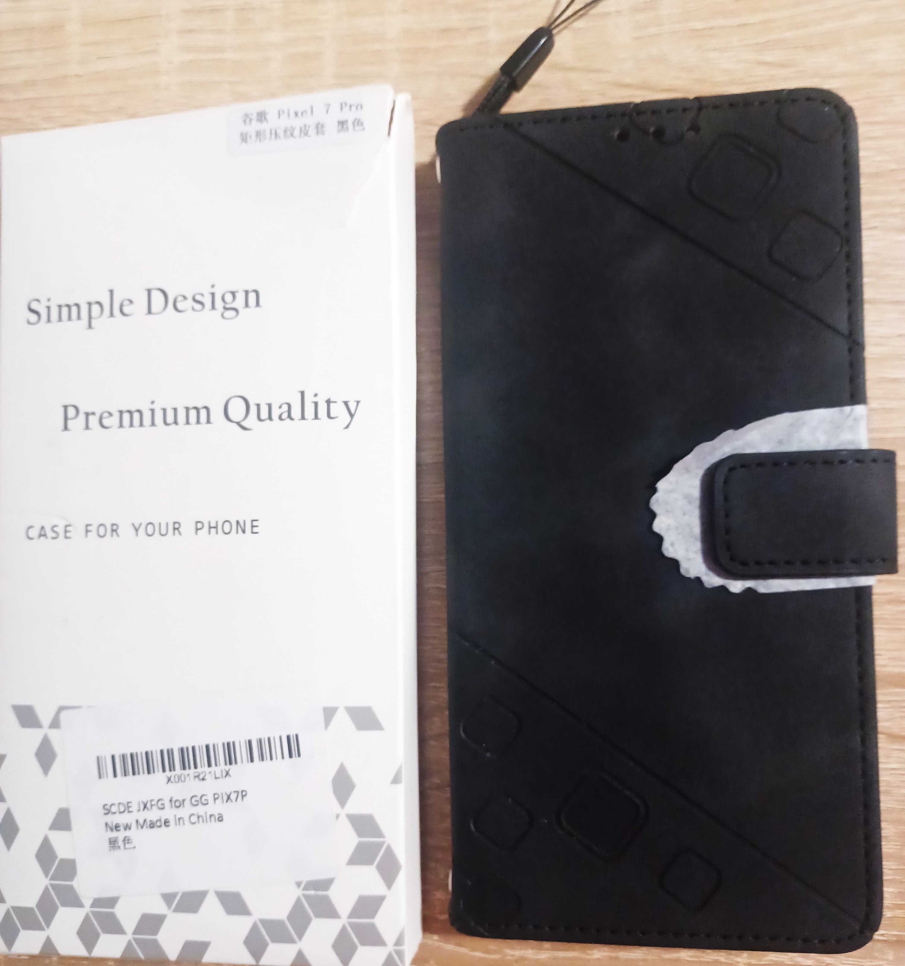 Etui z klapką do Google Pixel 7 Pro,magnetyczne zapięcie,czarny (245b)