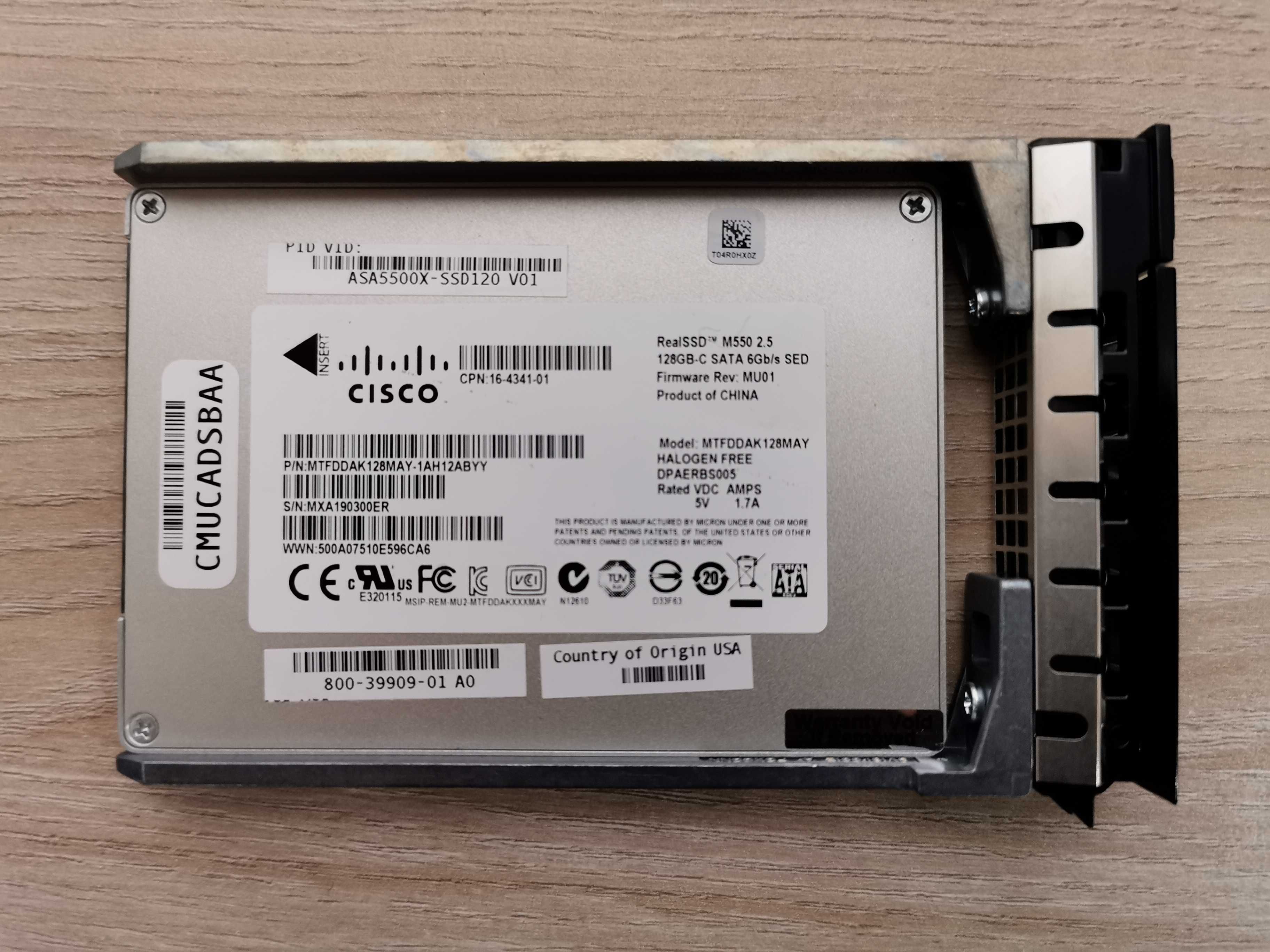 Накопитель SSD 120 ГБ для межсетевых экранов Cisco ASA5500X-SSD120