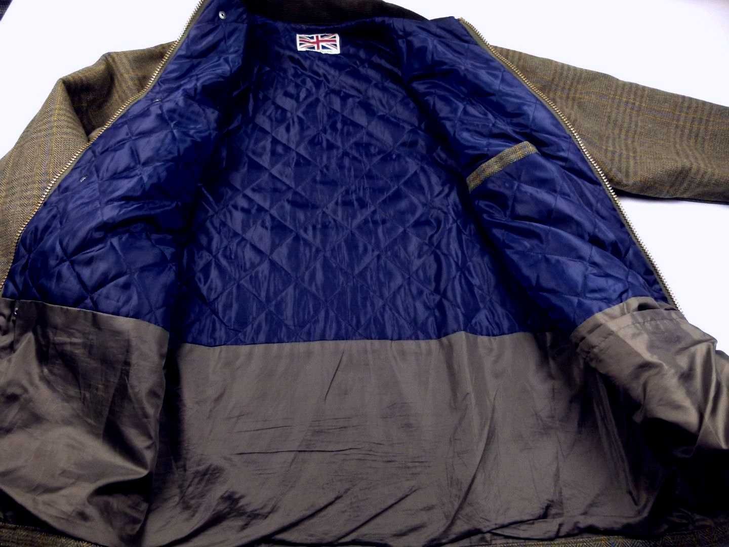 Klasyczna tweedowa kurtka myśliwska field coat / shooting jacket L/XL