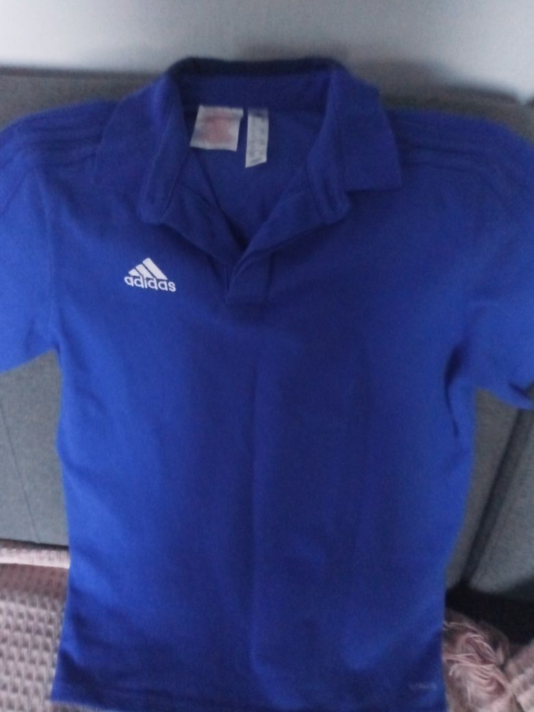 Koszulka polo niebieska chlopiec 152cm Adidas