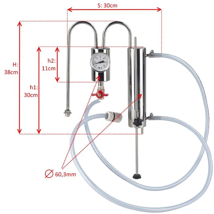 Destylator Bimbrownik SZYBKOWAR 12l CHŁODNICA + ODSTOJNIK Kwasoodporny