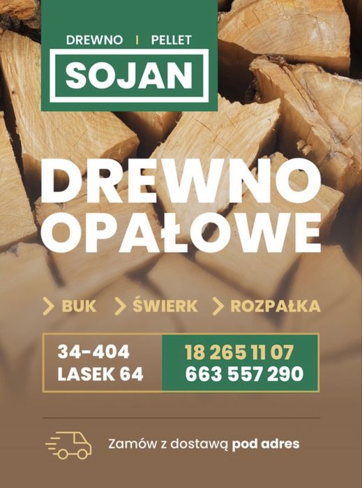 DREWNO KOMINKOWE/ opałowe/ ROZPAŁKOWE buk-świerk /