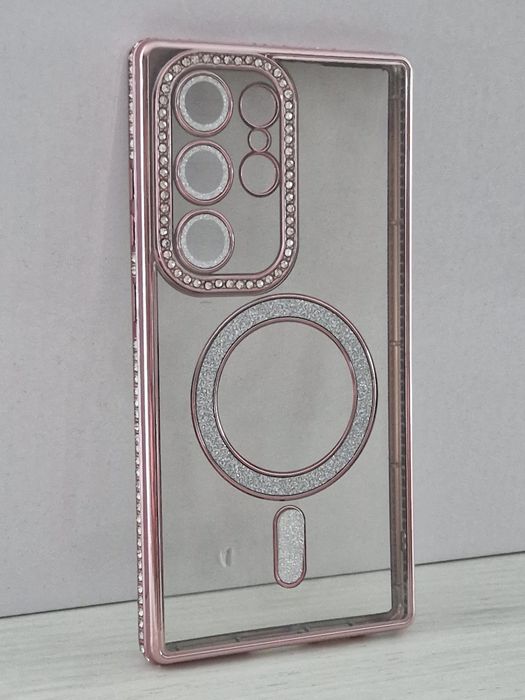 Bling Magsafe Case do Samsung Galaxy S24 Ultra różowy