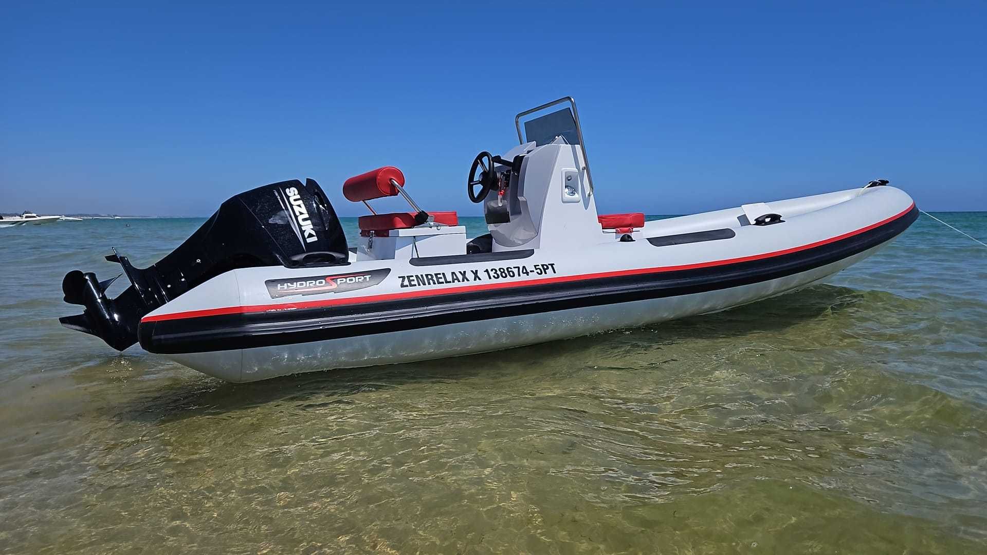 Semi-rígido Hydrosport RIB565 pack motor e atrelado