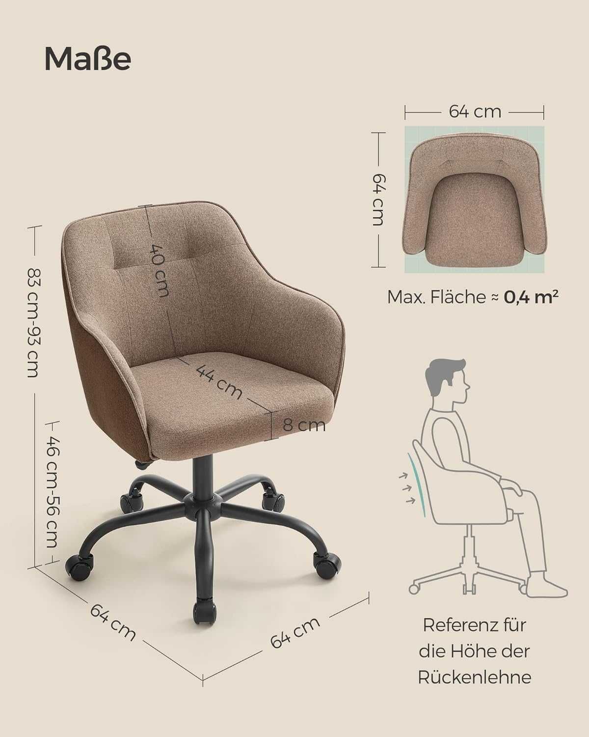 Nowe krzesło obrotowe / fotel biurowy / Homeoffice / SONGMICS !7523!