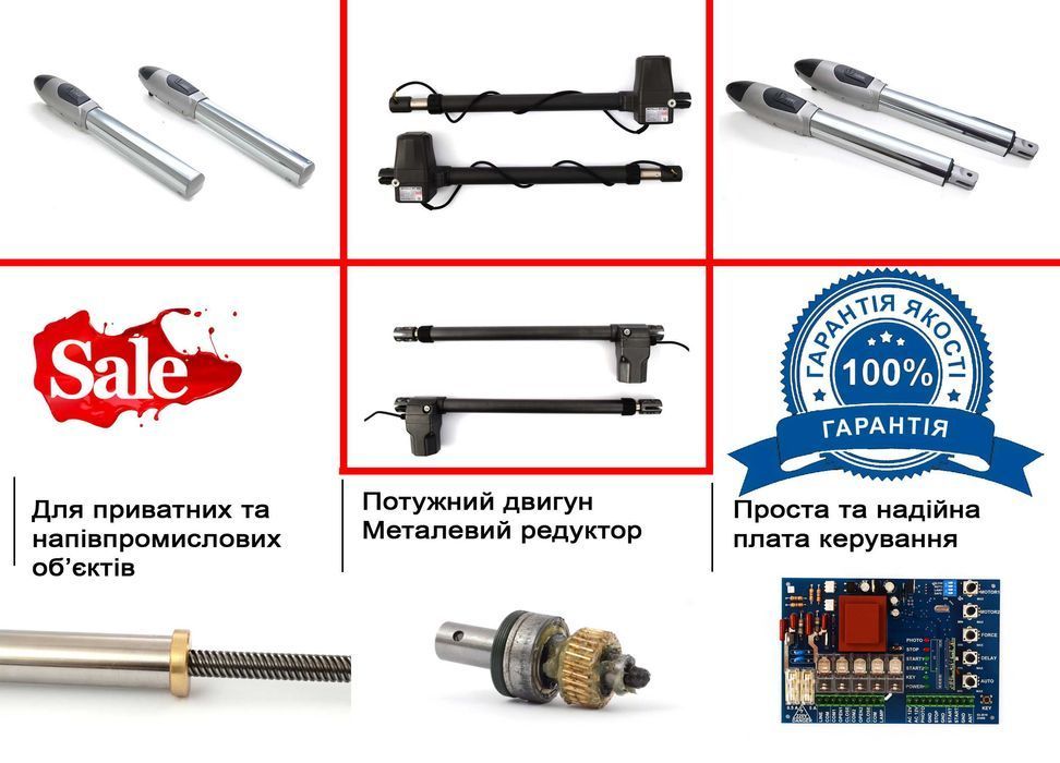 Автоматика для розпашних воріт, монтаж на широкі опори