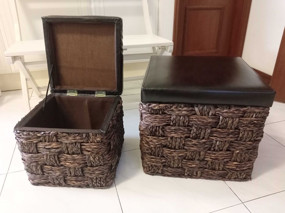 conjunto 2 Puffs em verga(Novo Preço)