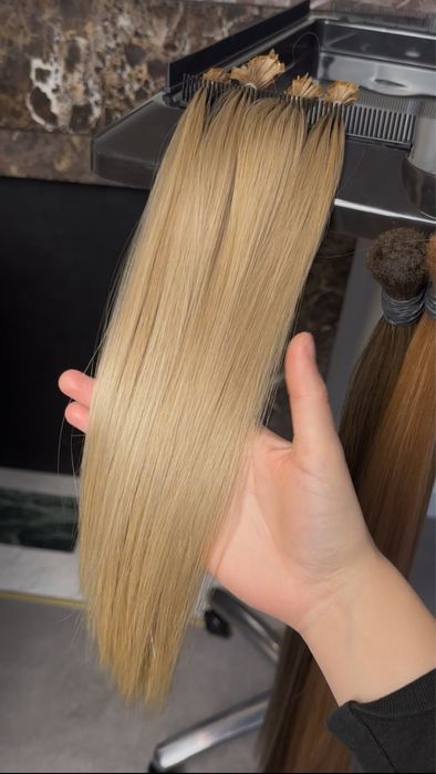 Волосся блонд натуральне 40 см