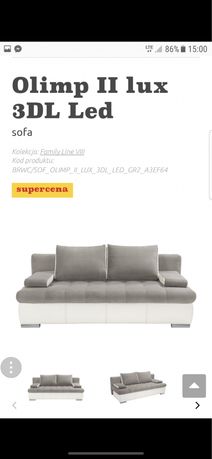 Sofa Olimp Black Red White