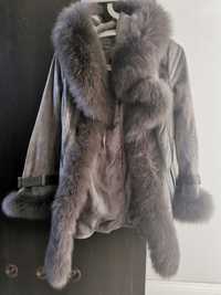 Vero Moda futro naturalne lis płaszcz