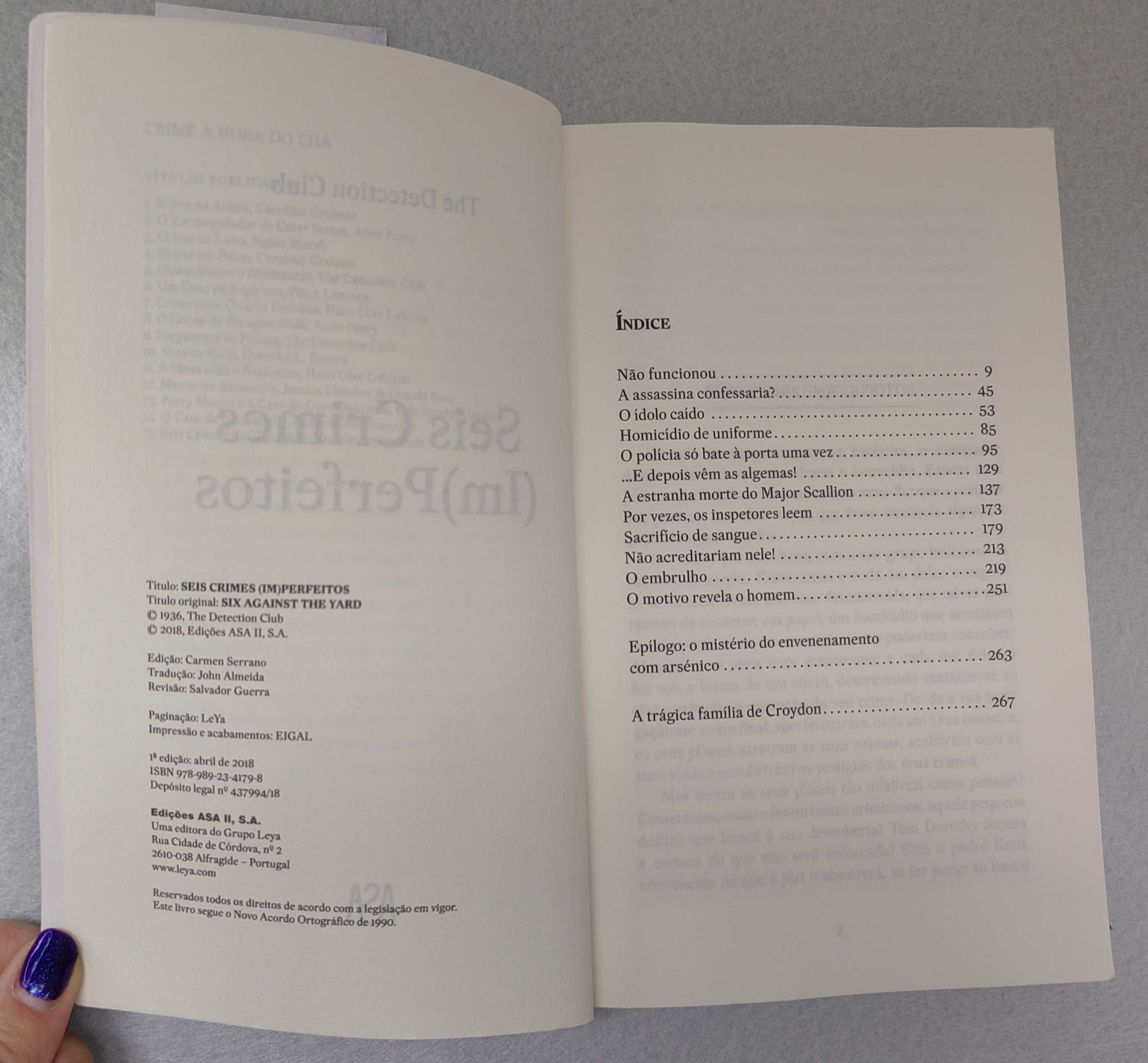 Livro "Seis Crimes (Im)Perfeitos" The Detection Club