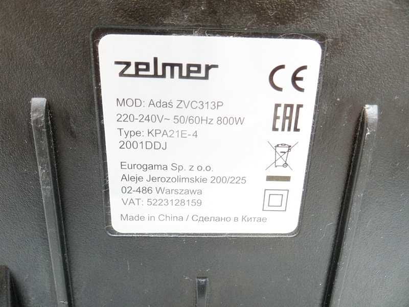 Odkurzacz workowy Zelmer ZVC313P / Eko Komis