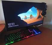 Komputer Gamingowy Ryzen 5 2600, RX 580, 24" + akcesoria