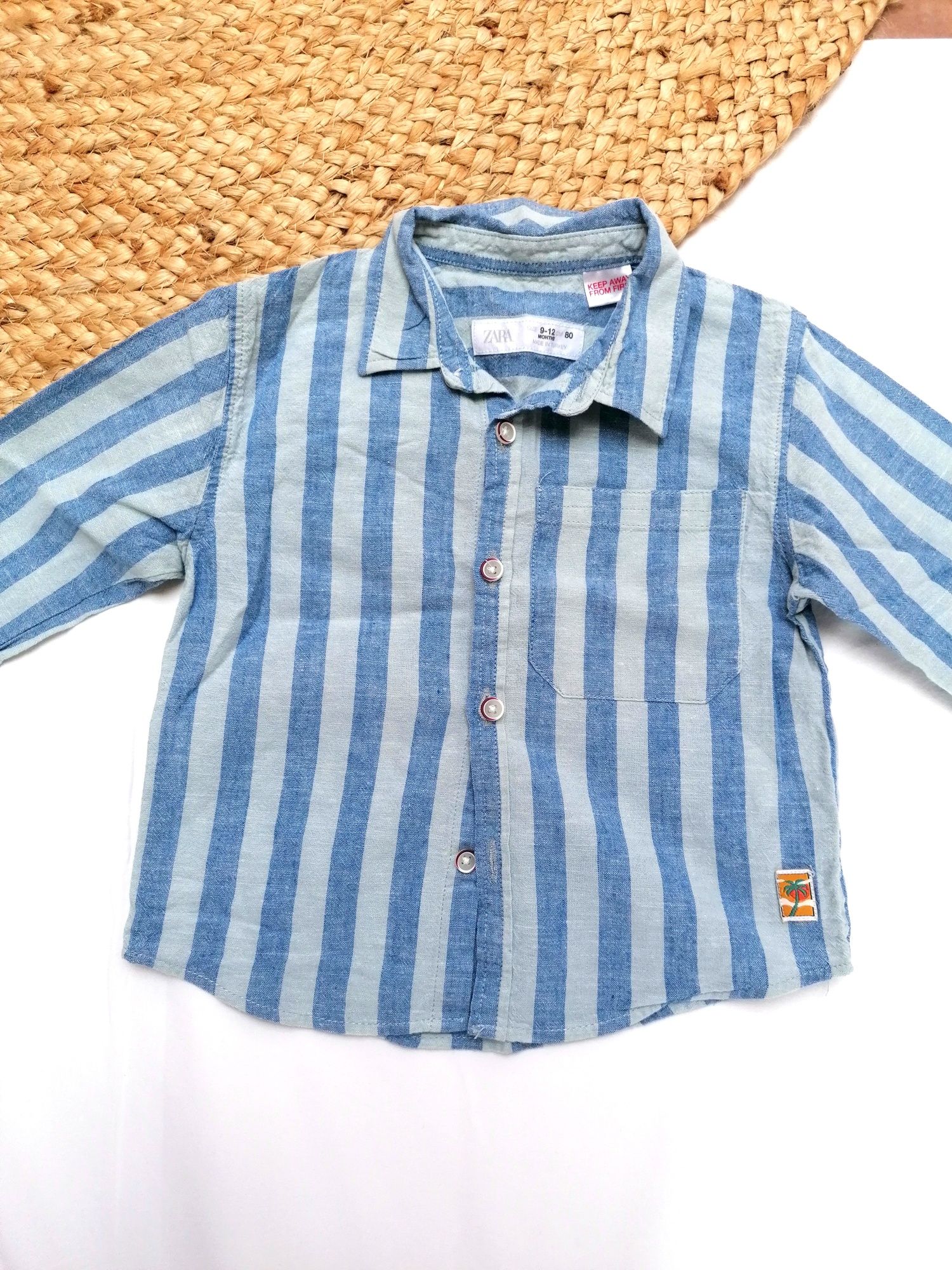 Camisa Praiana às Riscas, de Bebé