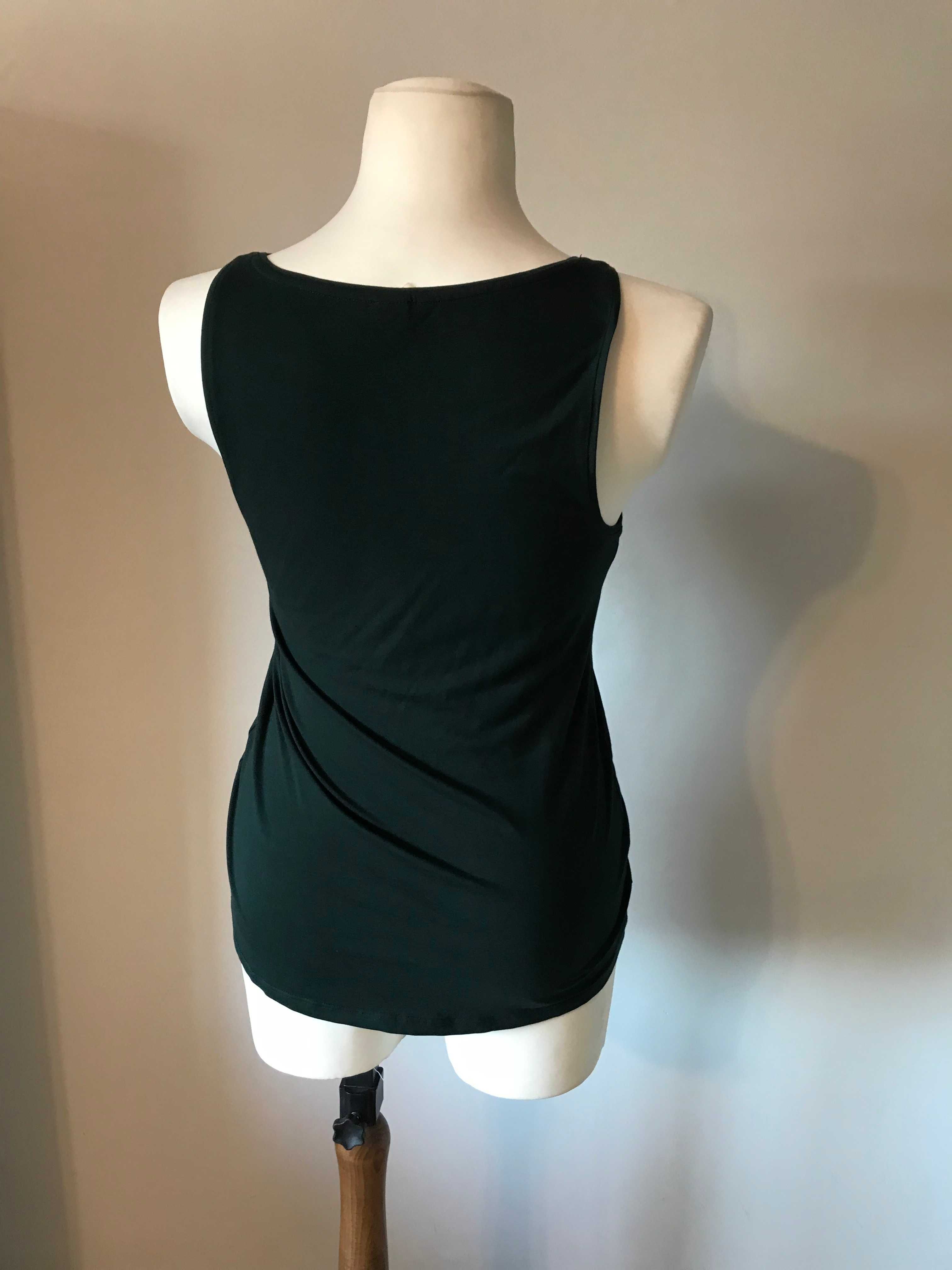 Bluzka na ramiączkach butelkowa zieleń H&M r. 40 / tank top bokserka